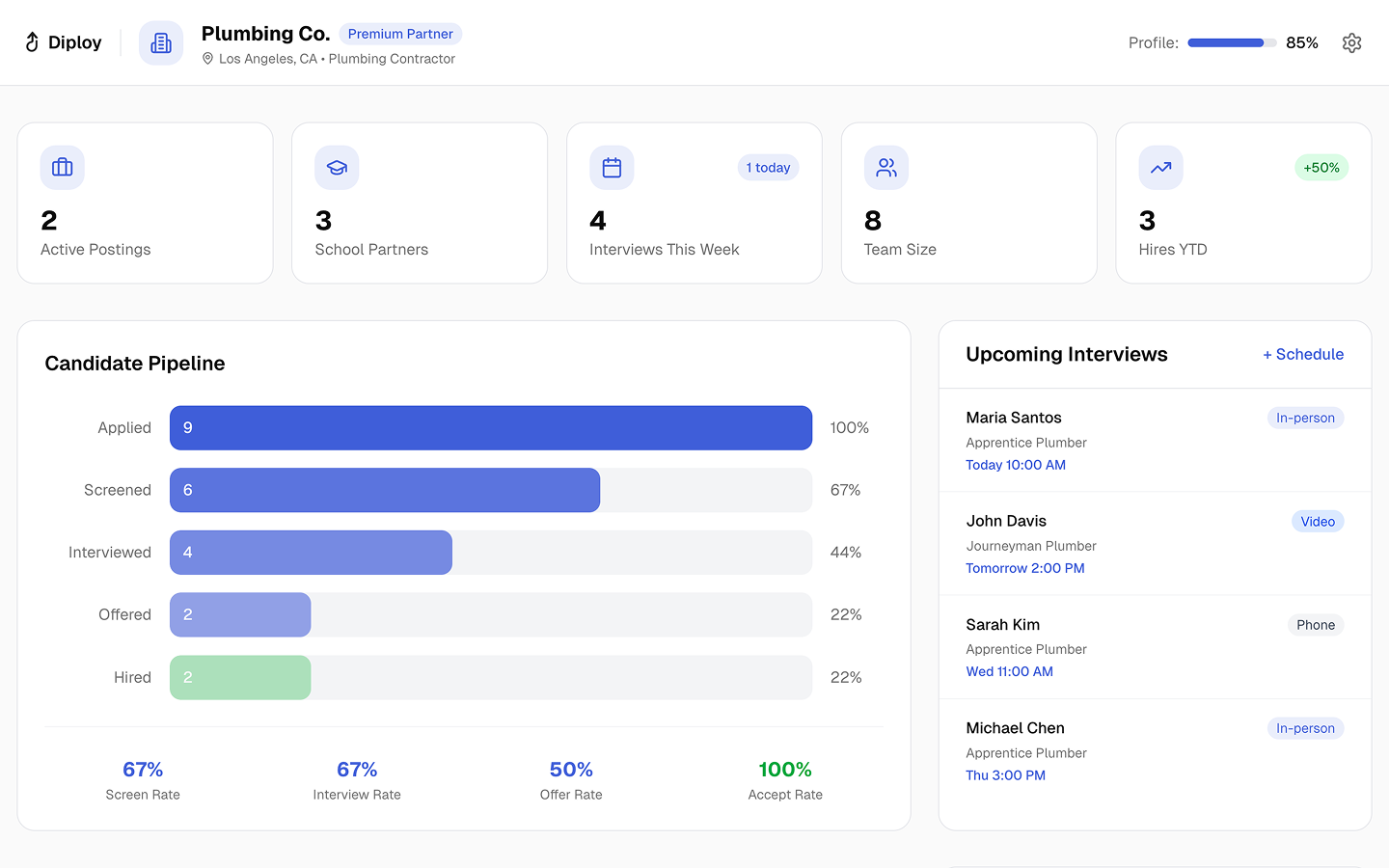 Employers screenshot